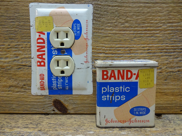 Outlet Covers Made From Vintage Band Aid Tins