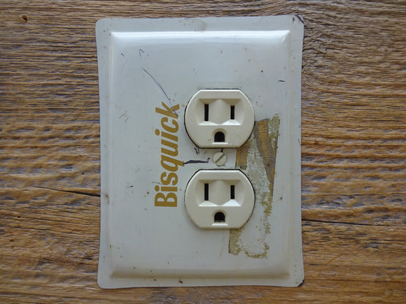 Outlet Covers Made From Vintage Bisquick Flour Tins