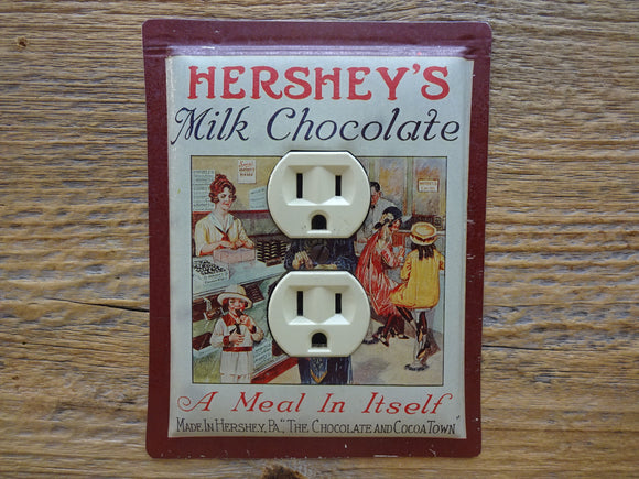 Outlet Covers Made From Hersheys Chocolate Tins