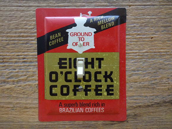 Vintage Switch Plate Made From An A&P Coffee Tin 8 Eight O Clock