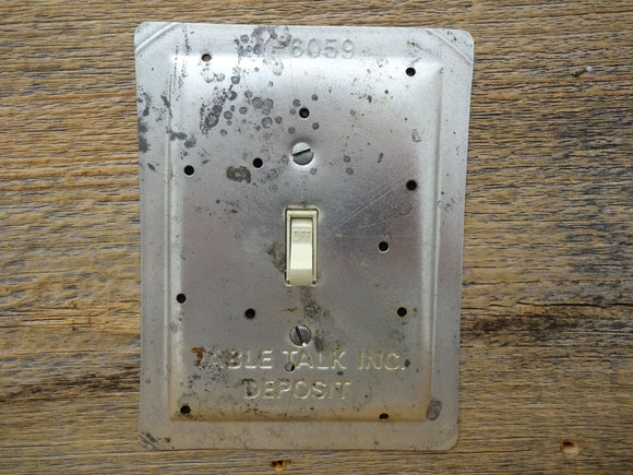 Vintage Switch Plates Made From Old Table Talk Pie Tin Metal Pans