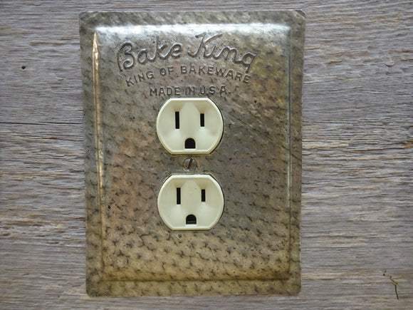Outlet Covers Made From Vintage Bake King Baking Pans