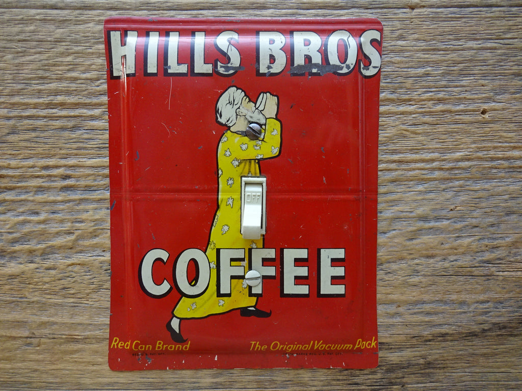Vintage Hills Bros Brothers Coffee Tin Light Switch Plates