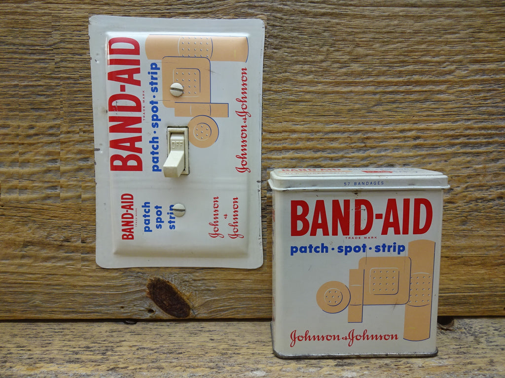 Switch Plates Made From Vintage Band Aid Tins