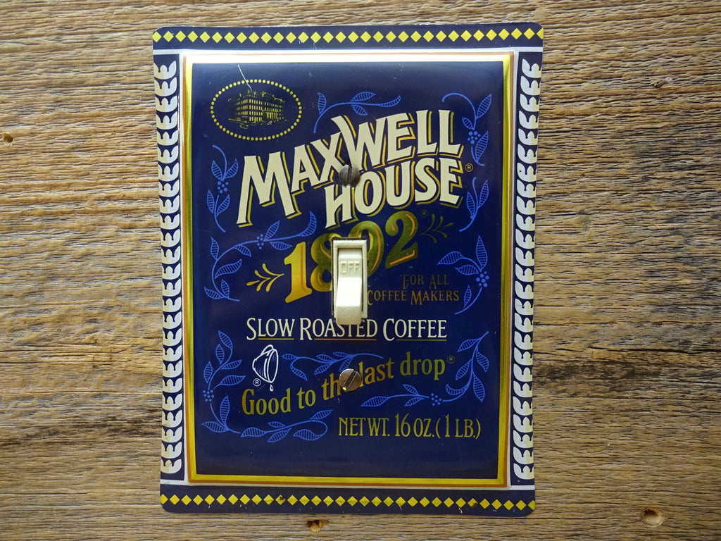Switch Plates Made From Maxwell House Coffee Tins
