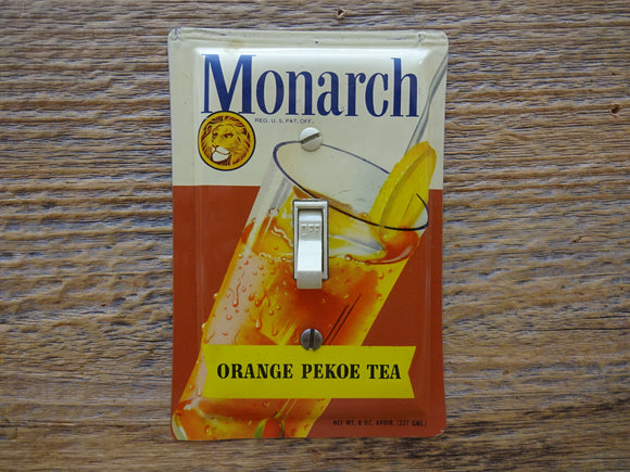 Light Switch Covers Made From Vintage Monarch Tea Tins