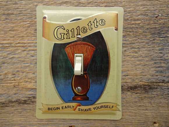 Switch Plates Made From Vintage Gillette Razors Shaving Tins