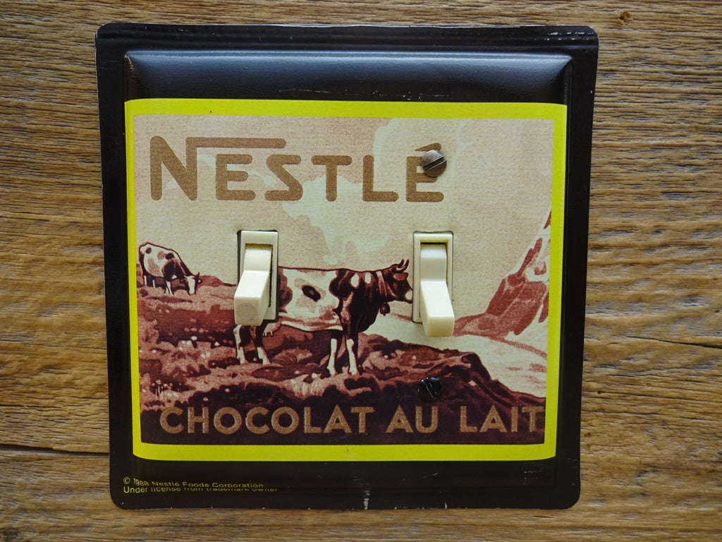 Switch Plates Made From Nestle Chocolate Tins With Cow