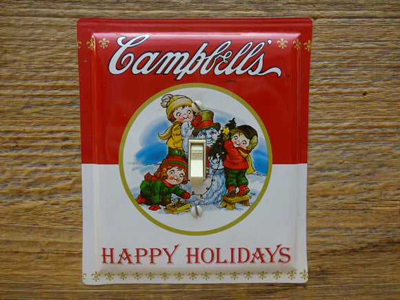 Switch Plates Made From Campbells Soup Tins Holiday Christmas Decor