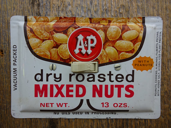 Vintage A&P Mixed Nuts Tins Made Into Horizontal Switch Plates