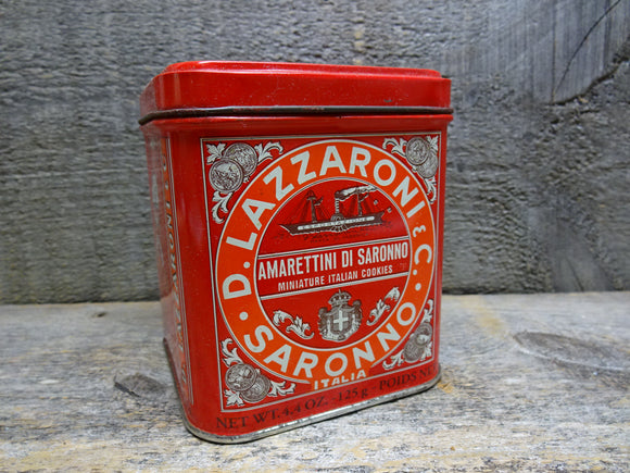 Lazzaroni Saronno Biscotti Tin Collectible Advertising Tins For Sale