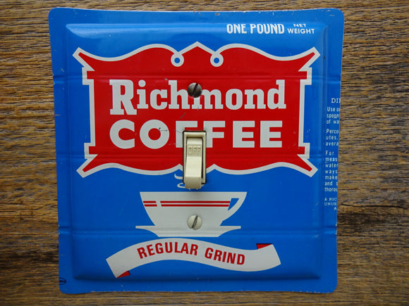 Switch Plates Made From Vintage Richmond Coffee Tins