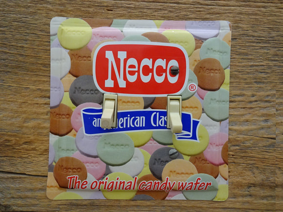 Colorful Double Switch Plates Made From Necco Candy Wafers Tins
