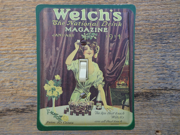 Switch Plates Made From Welchs Juice Magazine Tins