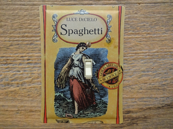 Switch Plates Made From Luce DeCielo Spaghetti Pasta Tins