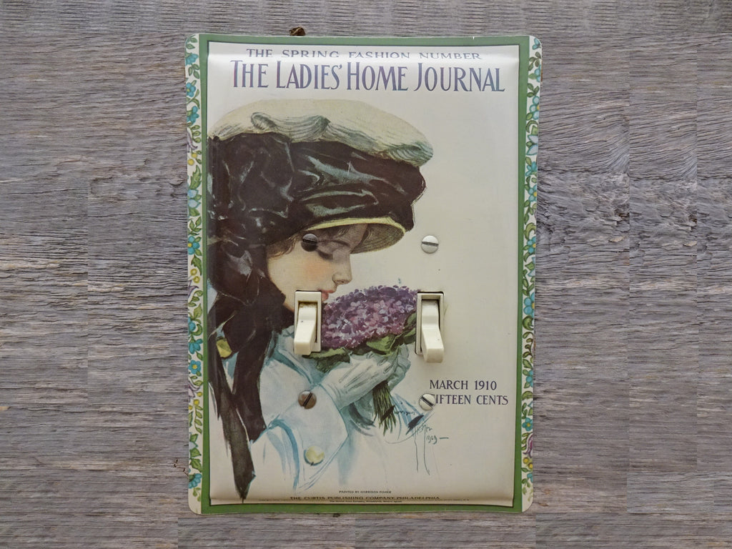 Switch Plates Made From Vintage Ladies Home Journal Magazine Tins