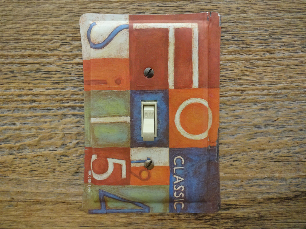 Horizontal Switch Plates Made From Fossil Tins 