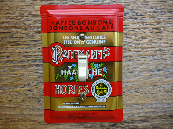 Switch Plates Made From Rademakers Hopjes Coffee Candy Tins